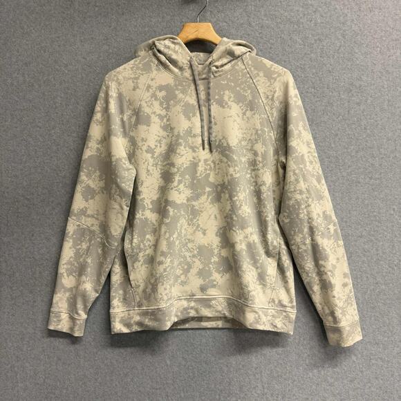 Lululemon City Sweat Pullover Hoodie Sweater Men’s Size Large Brown Gray Printed - Picture 1 of 7